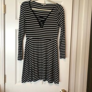 Charlotte Russe Black Striped dress